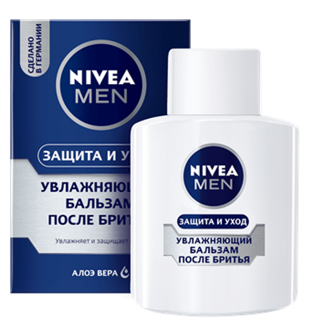 Nivea Men Бальзам после бритья Защита и уход, увлажняющий, 100 мл