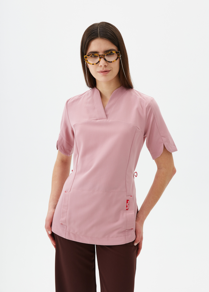 Топ медицинский женский Ньюлук, роза