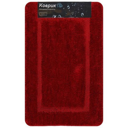 Коврик для ванной, 0.5х0.8 м, ПЭ, бордо, Альпака, PU010244