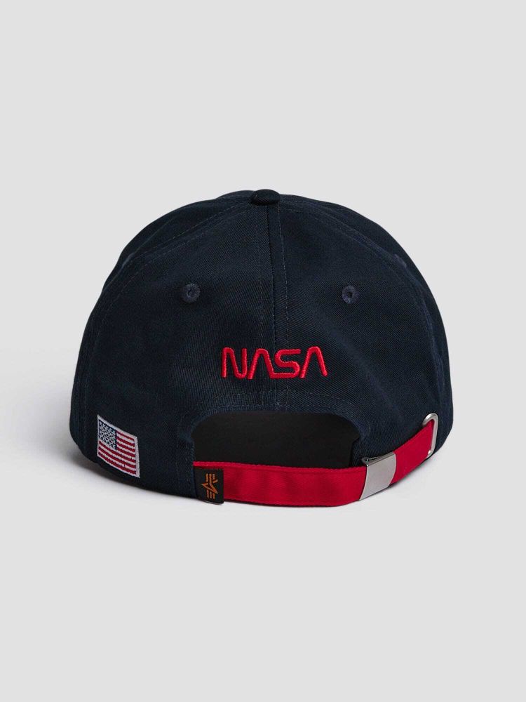 Бейсболка Alpha Industries Nasa Worm Logo Cap Rep. Blue