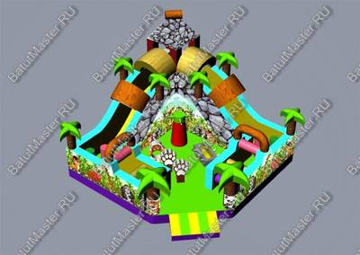 Надувной батут "В гостях у зебры"