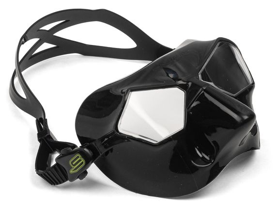 Маска Salvimar Incredibile черный силикон/прозрачные линзы
