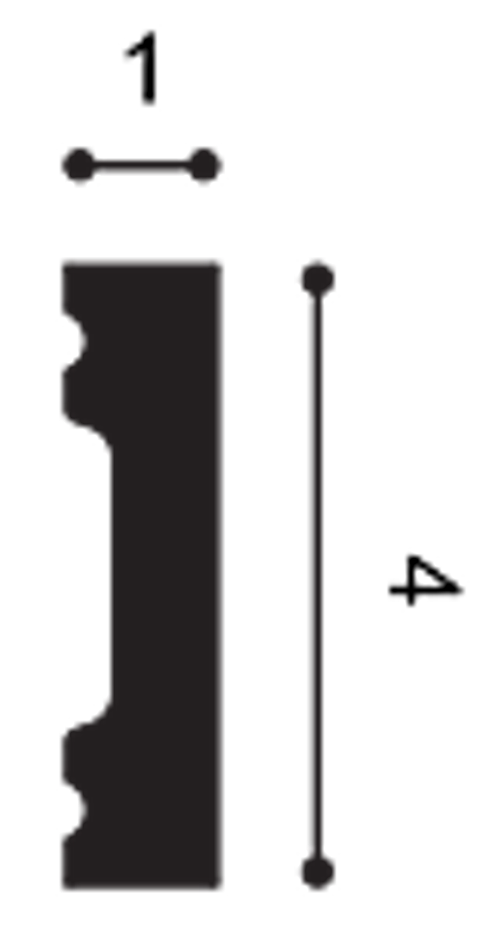 Плинтус Duropolymer, 40x10 мм
