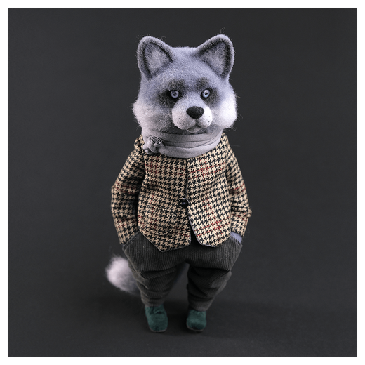 Валяная игрушка «Волк Кузьма»