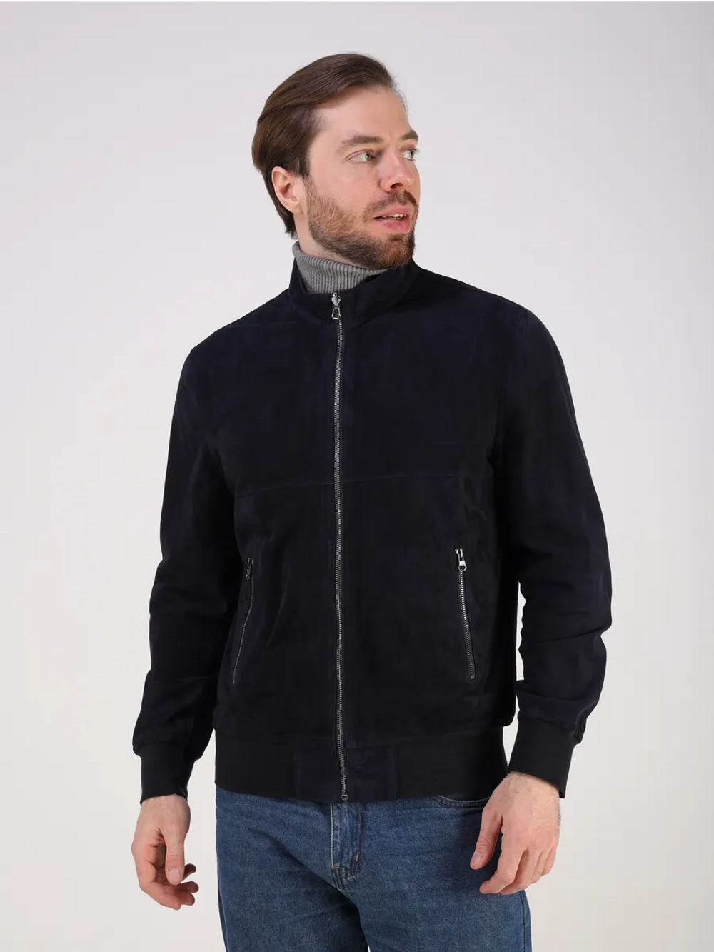 Кожаная куртка демисезонная замшевая двухсторонняя