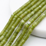 Серпентин бусины, рондель, размер около 4*2,4 мм, цена за отрезок 19 см (1/2 нити)