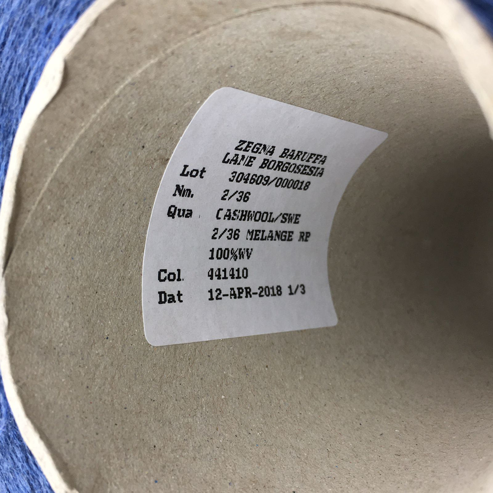 CASHWOOL - Zegna Baruffa Lane Borgosesia; 100% меринос; 1800м/100г 2/36; col.441410, цвет: синий джинсовый меланж