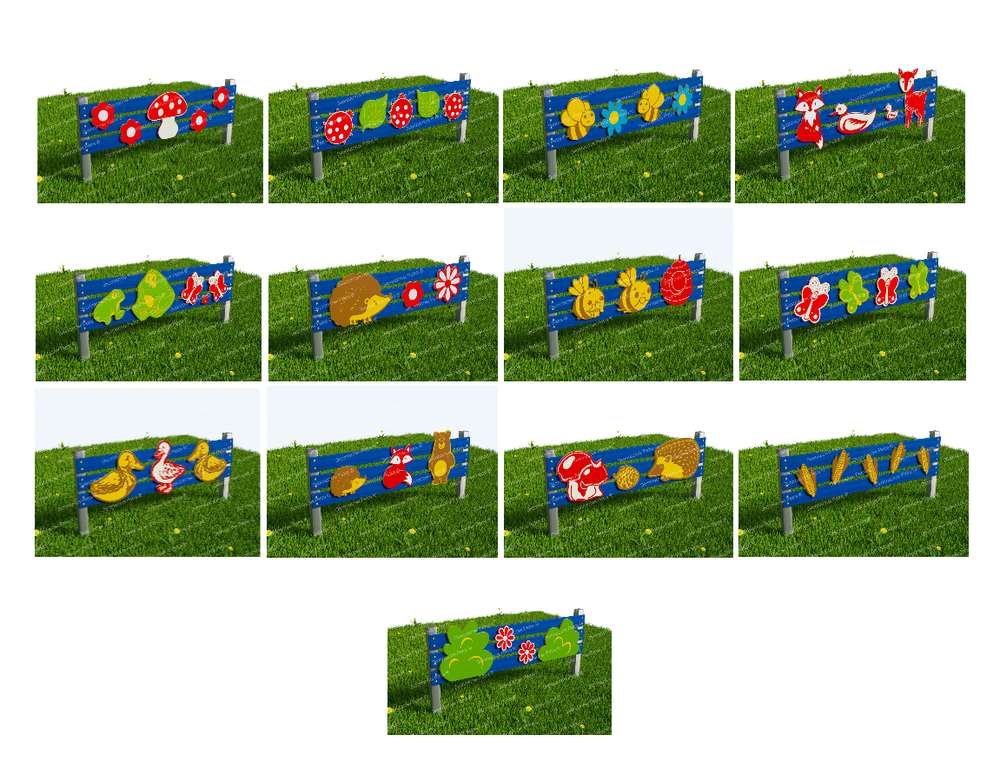 Забор уличный из экопластика Природа, секция 1490х400 мм