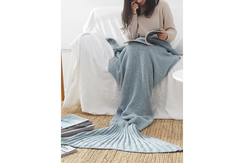 Плед Funfur Хвост русалки 70*140 см серый