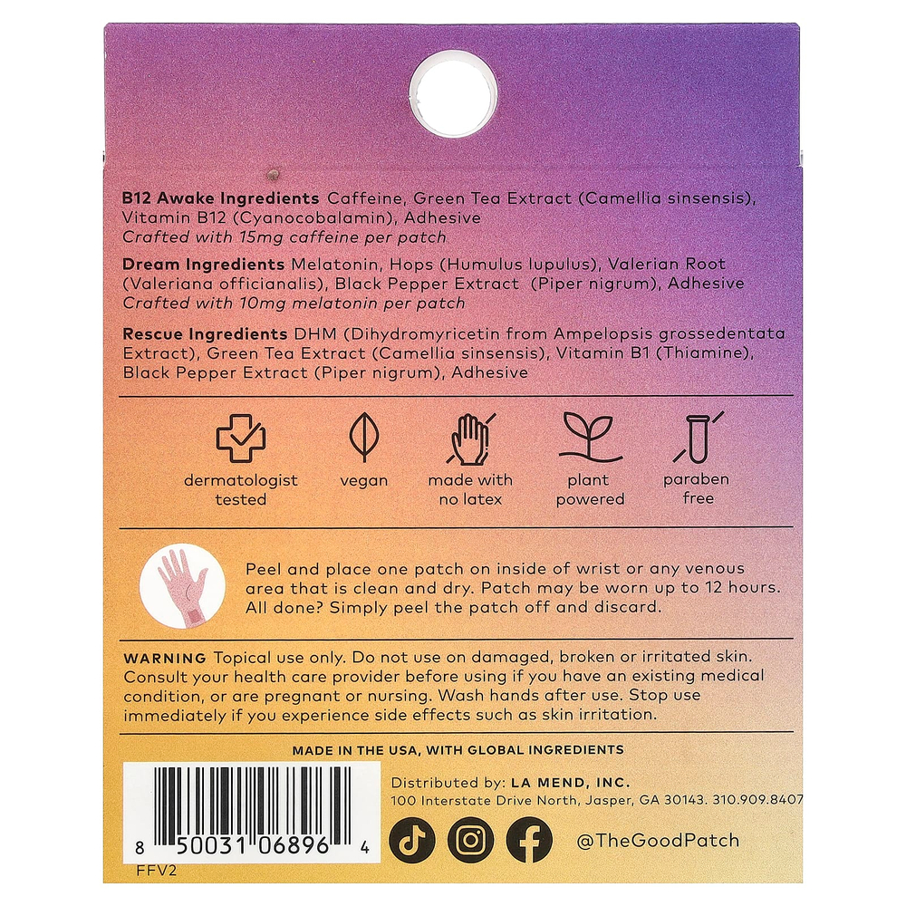 The Good Patch, The Fan Faves Wellness патчи, 3 шт.