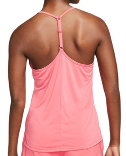 Женский топ теннисный Nike Dri-Fit One Elastika Standard Fit Tank - sea coral/white