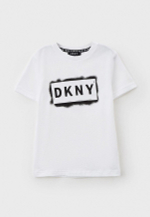 Футболка DKNY Белый/Принт: логотип в прямоугольнике (Мальчик)