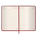 Ежедневник недатированный А5 138х213 мм BRAUBERG "Iguana" под кожу, 160 л., бордовый, 125092