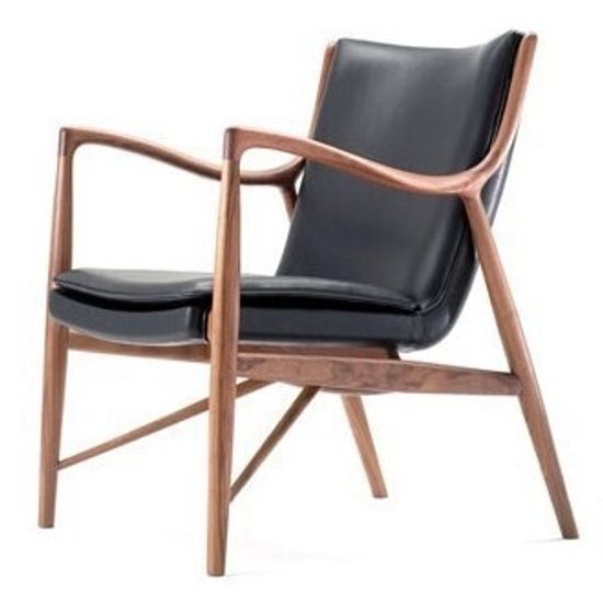 Кресло Finn Juhl Model 45 черная рогожка