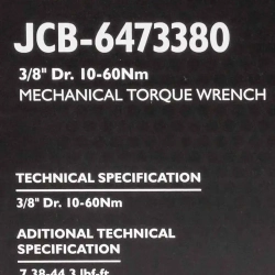 Ключ моментный 10-60Нм, 3/8'' JCB JCB-6473380