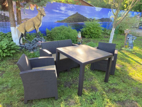 Комплект мебели под искусственный ротанг для отдыха Калифорния «California Lunch Set» арт.77787/77763/8422