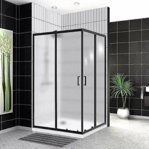 Душевой уголок BelBagno UNO-195-AH-2-120/90-P-NERO 90х90 стекло матовое/профиль черный