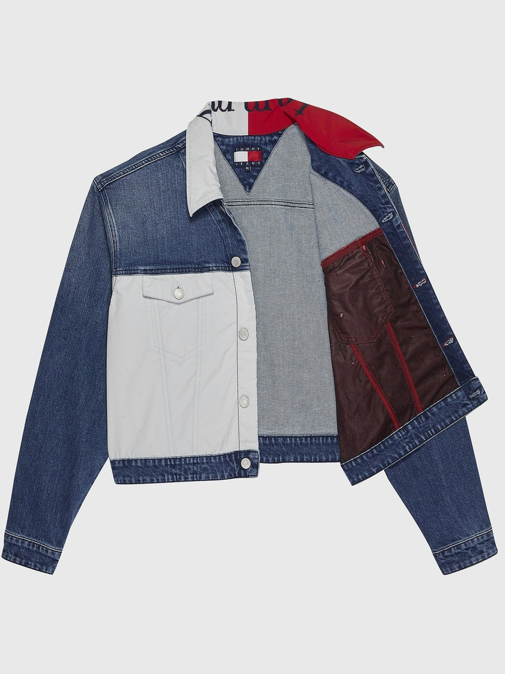 Джинсовая куртка Tommy Jeans Tommy Collection Cropped Flag Indigo Denim Stone Washed - M