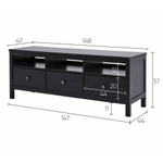 Тумба под ТВ Хемнэс Hemnes/ Кымор, 148х47х57 см, черный