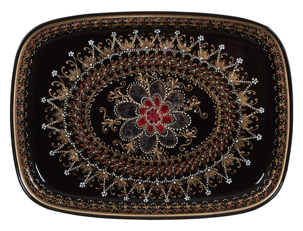Zhostovo metal tray ornamental A12D02112023032
