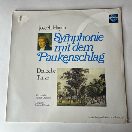 Винтажная виниловая пластинка LP Joseph Haydn Йозеф Гайдн, Suddeutsches Mozart Orchester Симфония 94 (Германия 1977) (Запечатана)