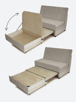 Диван "Экономик" Студия-Ф, велюр Dream Beige