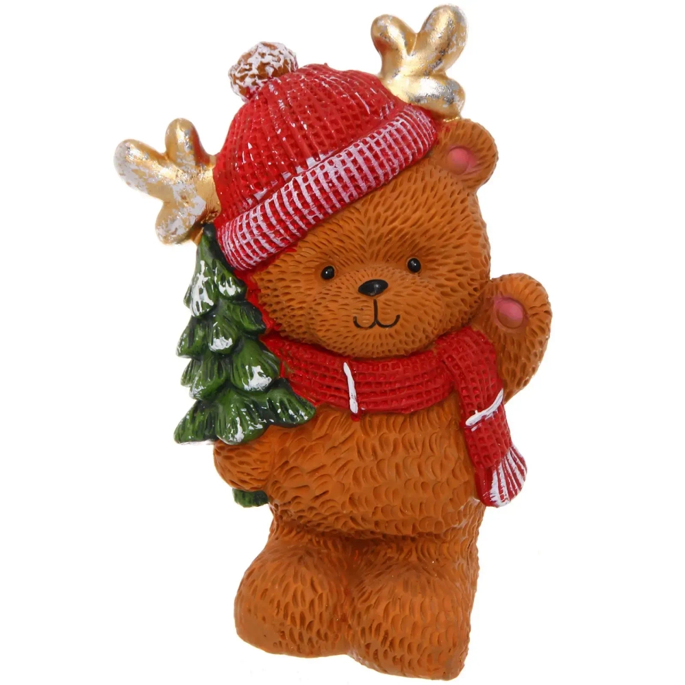 Фигурка новогодняя «Мишка с ёлочкой» 16*11*23 см