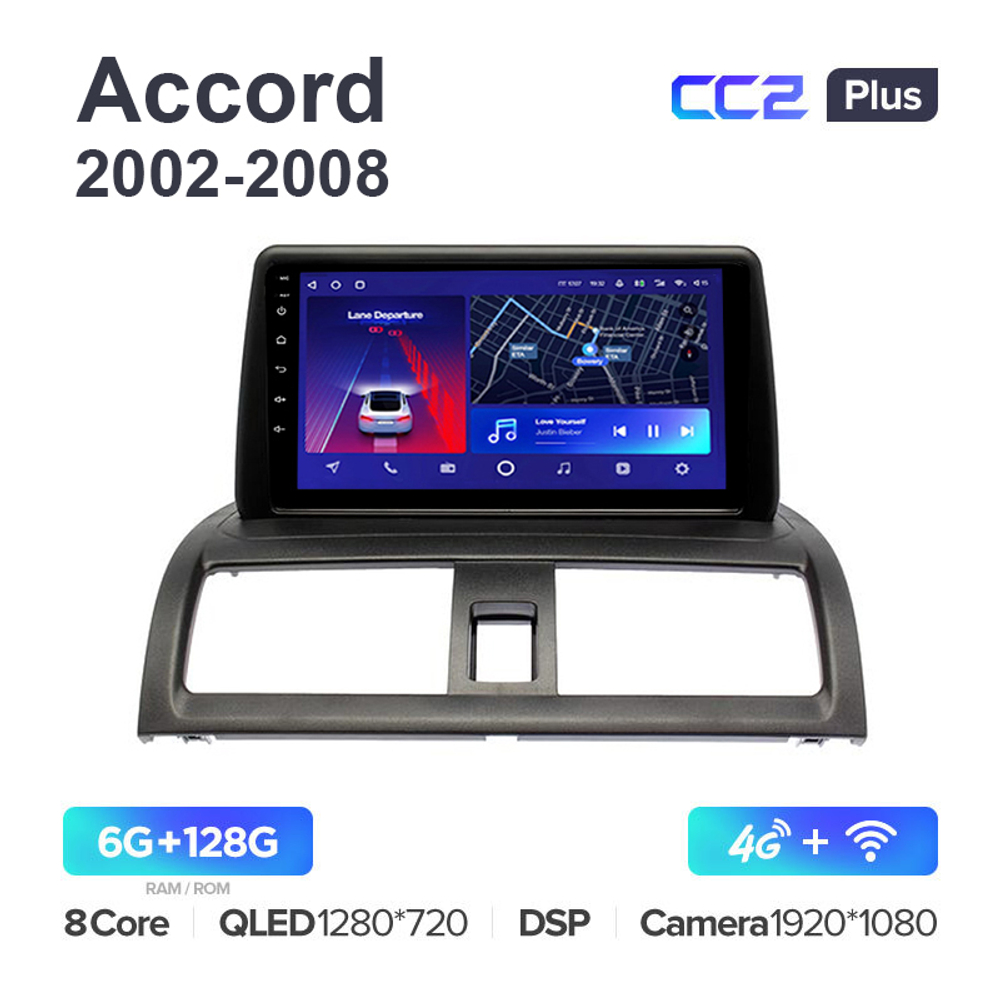 Teyes CC2 Plus 9"для Honda Accord 2002-2008