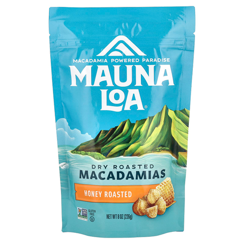 Mauna Loa, Dry Roasted Macadamias, обжаренный с медом, 226 г (8 унций)
