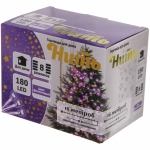 Гирлянда для дома 16м 180 ламп LED прозрач.пров.,8 реж, IP-20, Фиолетовый (возможность соединения)