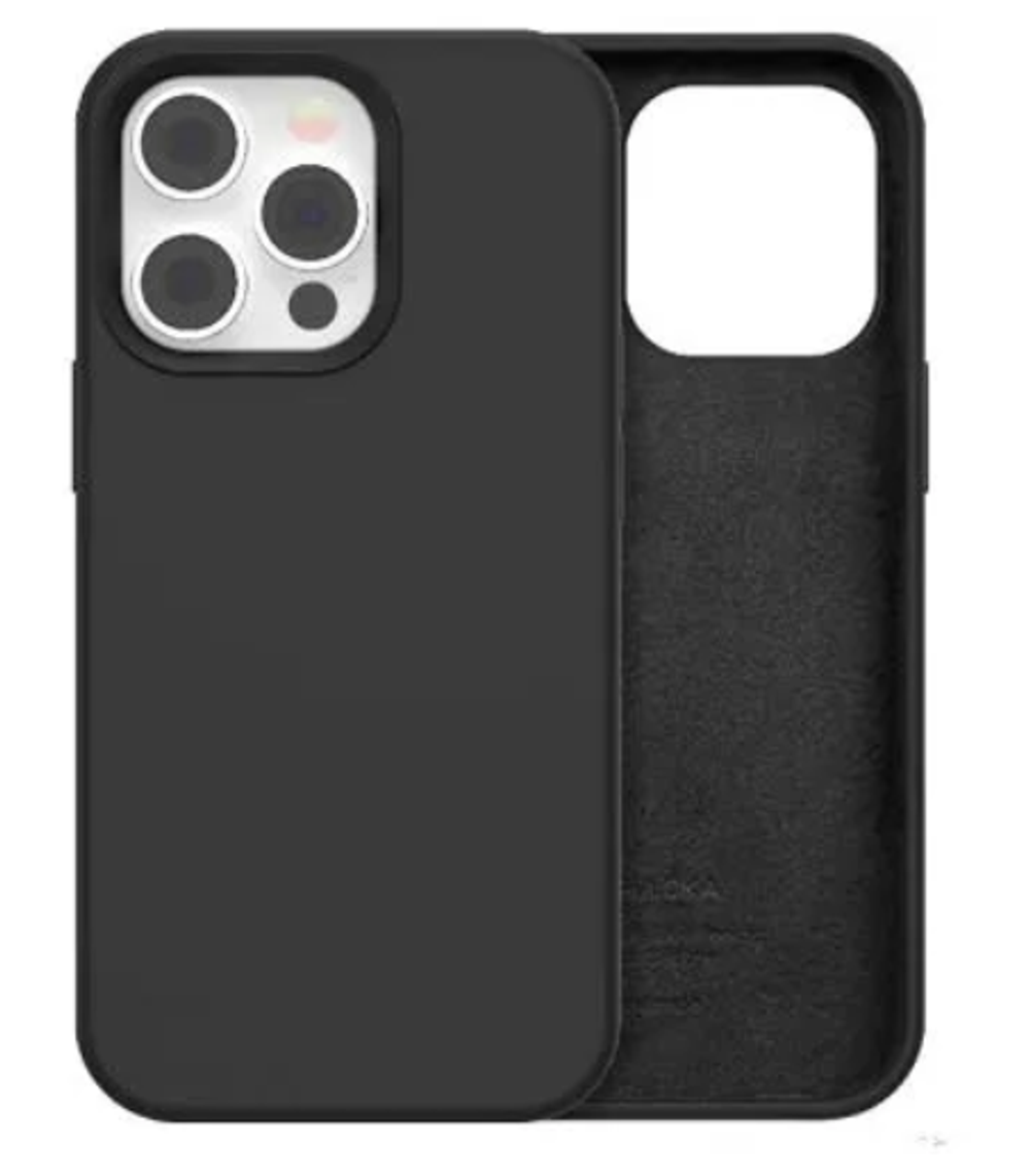 Чехол-накладка Puloka Solemn Magsafe для iPhone 15 Pro Max силиконовый soft-touch (черный)