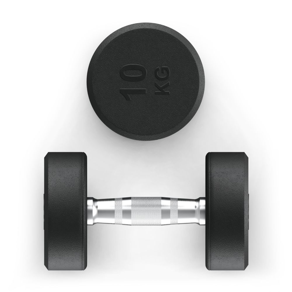 Гантель UNIX Fit PRO круглая обрезиненная 10 кг, 2 шт.