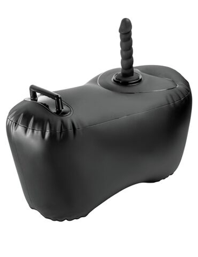 Черное надувное кресло с платформой для фиксации дилдо Body Dock Inflatable Love Seat (Цвет: черный)