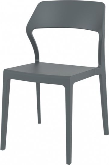 Стул пластиковый Snow темно-серый