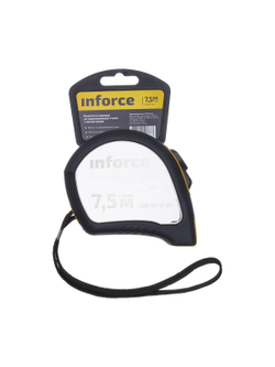 Рулетка в корпусе из нержавеющей стали с автостопом 7.5x25мм Inforce GW 06-11-26