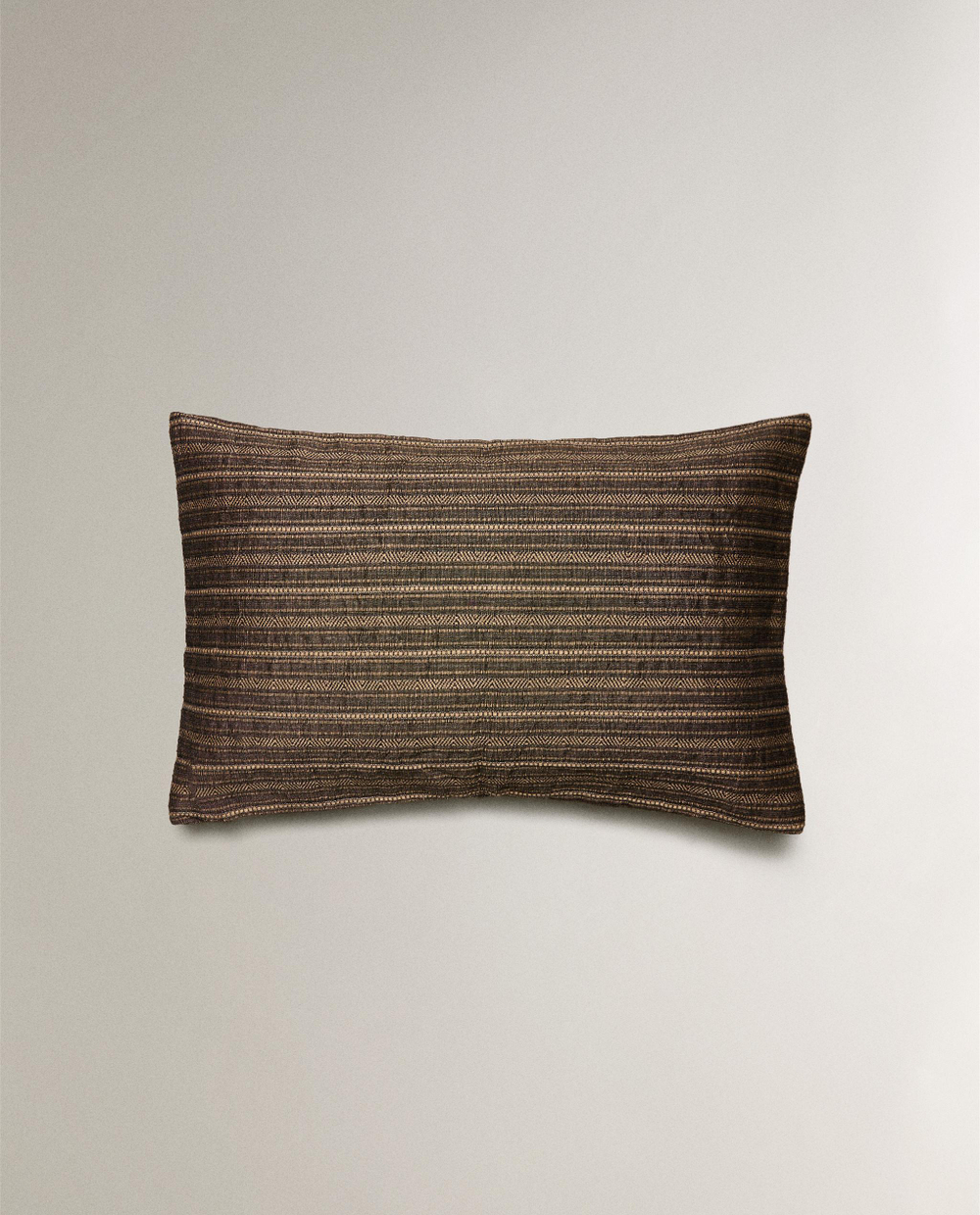 Zara Home наволочка декоративная из хлопка, серый, в полоску, 30x50 см