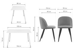 Обеденная группа Cельда black / green