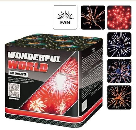 Батарея салютов "Wonderful World" GWM5034 19 залпов * 1.2"  (1/8)