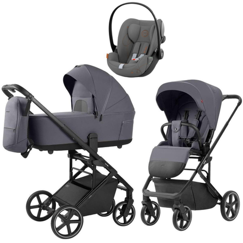 Коляска Carrello Alfa CRL-6522 2025 Cybex Cloud G i-Size Lava Grey 3 в 1 Fashion Grey