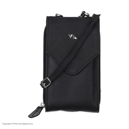 Женская сумка кросс боди 775 черная натуральная кожа Иран