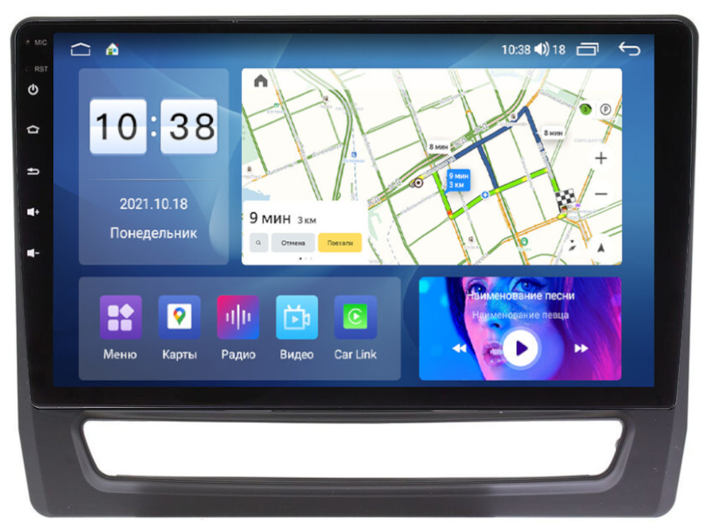 Магнитола для Mitsubishi ASX 2020+ (штатный 8&quot; экран) - Parafar PF027XHD на Android 13, 8-ядер, 4Гб+64Гб, CarPlay, 4G SIM-слот