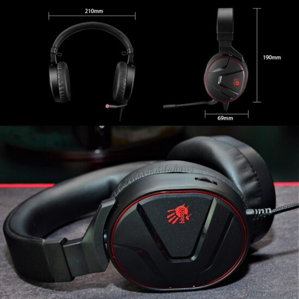 Игровые наушники с микрофоном A4 Bloody G600i, 012475