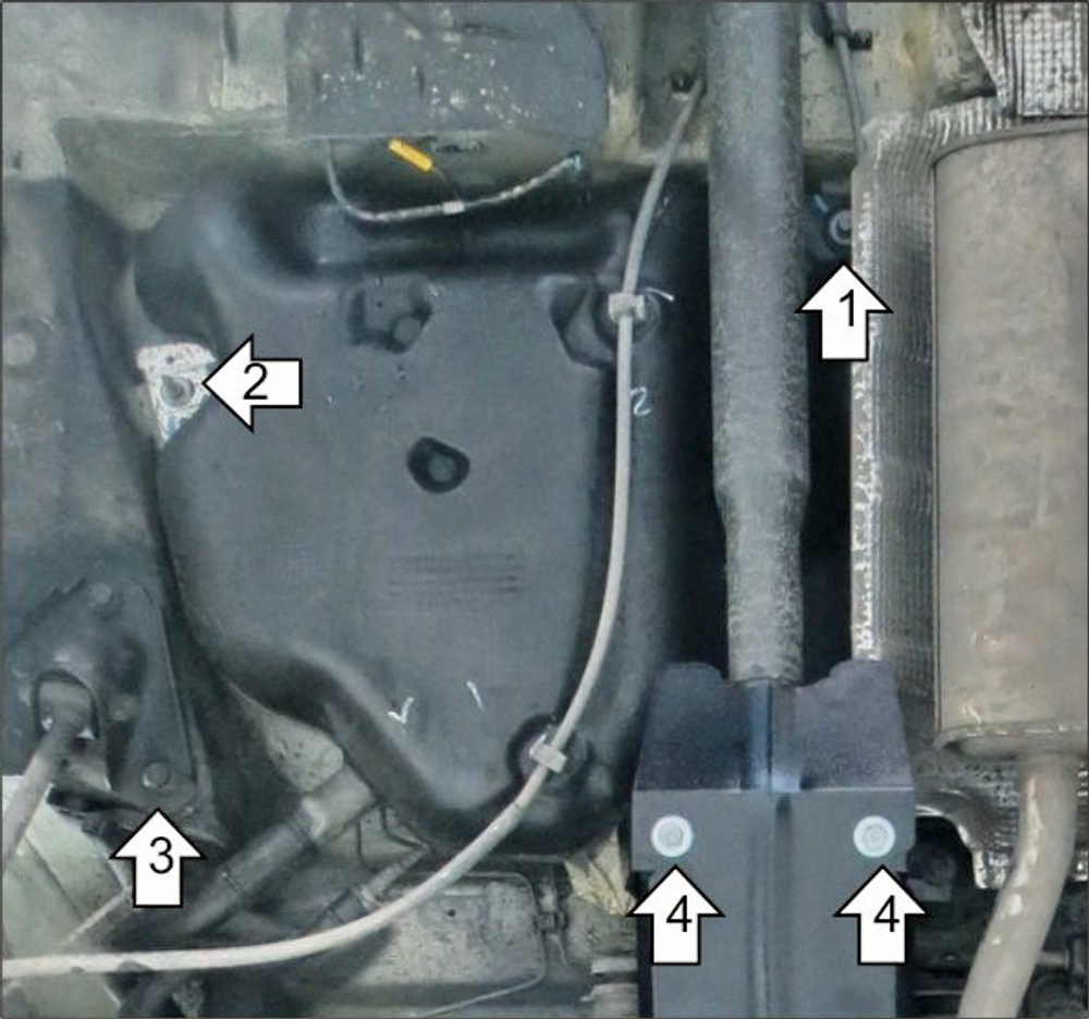 Защита стальная 2 мм бака для Renault Duster; Kaptur; Arkana Motodor.71713