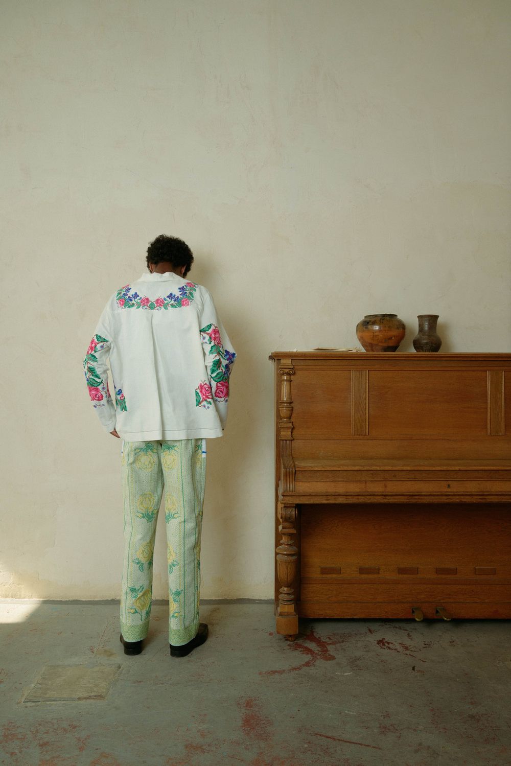 Рубашка Soeurs Цветущая / Pink Blooming Long Sleeve белая