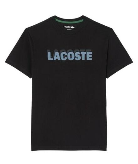 Теннисная футболка Lacoste Ultra Graphic Print Sport - black/light blue