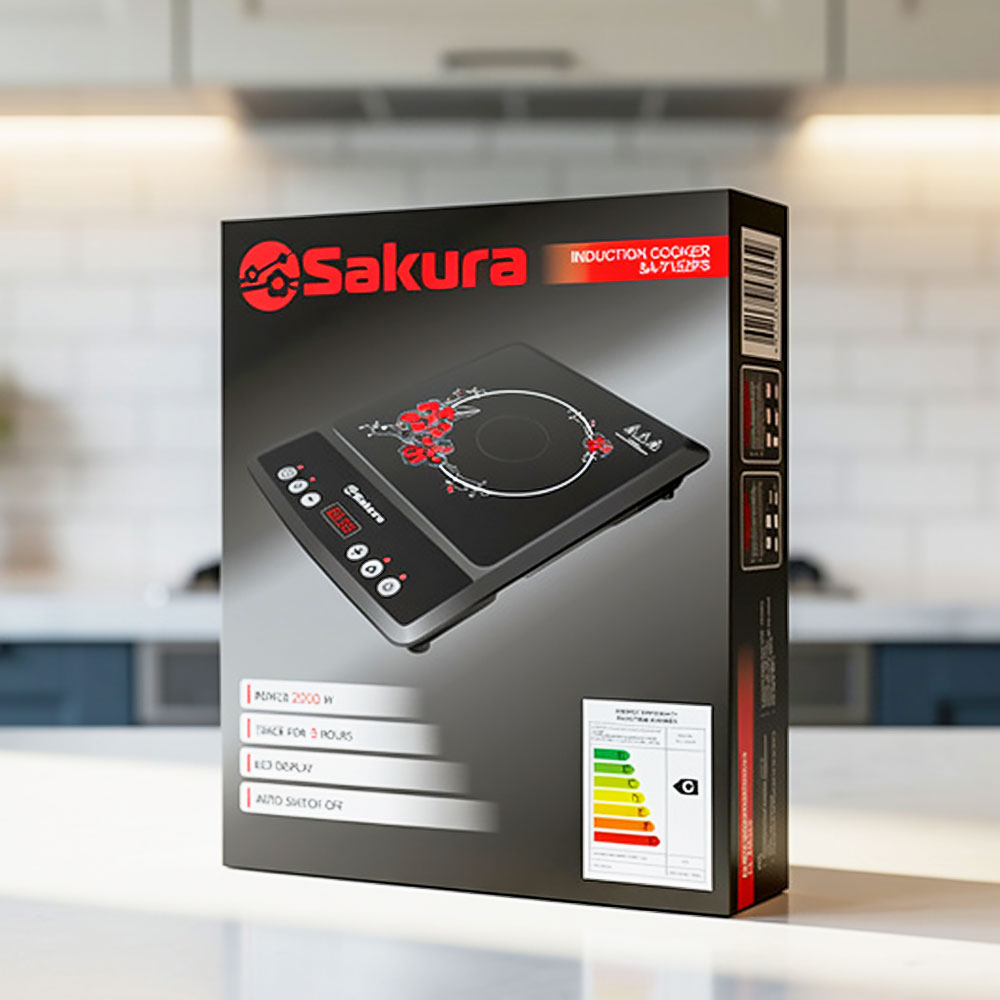 Плитка индукционная SA-7152Q, 1 конфорка, 2000Вт, 5 программ