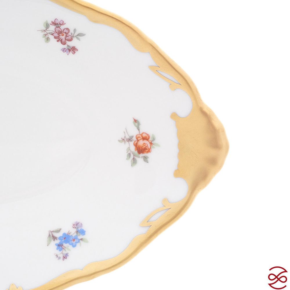 Блюдо овальное Queen's Crown Мелкие цветы 22 см