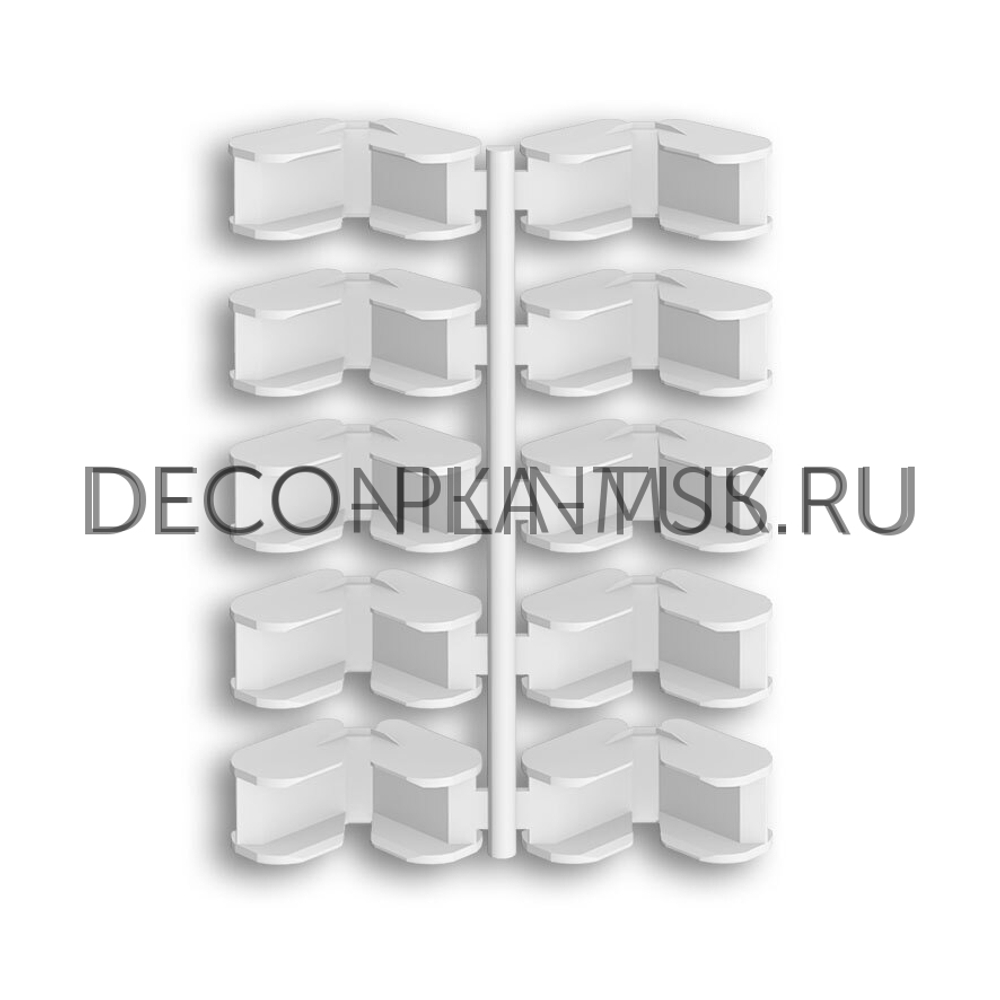 Соединитель плинтуса Дюра угловой- 001 Белый (в наборе 10шт на 5 угловых соединений)