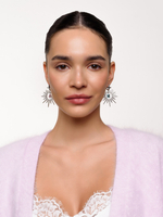 Серьги "Sun caramel blue pink" Silver