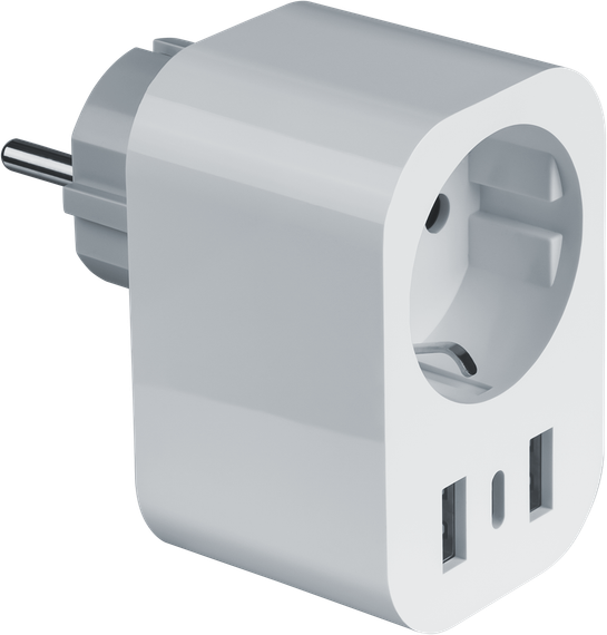 Разветвитель Navigator 2USB+1Type-C Wi-Fi с заземлением 38544